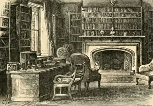 Hawarden Prints: The Study at Hawarden, 1898. Creator: Unknown