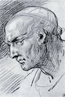 Antoine Watteau Collection: Study of a head, 1913.Artist: Jean-Antoine Watteau
