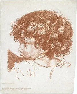 Greuse Prints: Study, Head of a Boy, ca. 1777. Creator: Therese Eleonore Lingee