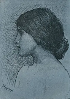 John William Prints: Study of a Head, c1899. Artist: John William Waterhouse