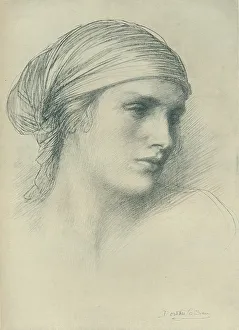 Landau Prints: Study of a Head, c1916. Artist: Dorothea Landau
