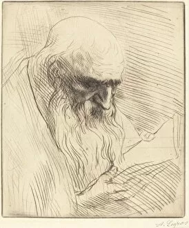 Study of the Head of a Man Reading (Etude de tete d homme lisant)