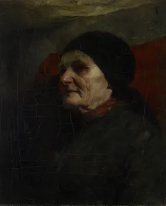 Hoosier Group Prints: Study Head (Old Woman), 1880-1887. Creator: John Ottis Adams