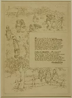 Idyllic Collection: Study for Home-Beauty, c. 1883. Creator: Catherine Greenaway