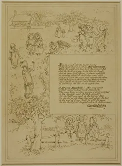 Greenaway Catherine Prints: Study for Home-Beauty, c. 1883. Creator: Catherine Greenaway