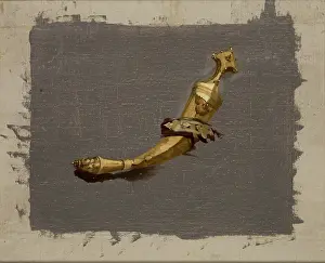 Scabbard Prints: Study of a Khanjar, before 1874. Creator: Stanislaus von Chlebowski