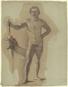 Study for The Landing of Columbus, c. 1842. Creator: John Vanderlyn. Study for The Landing of Columbus, c. 1842. Creator: John Vanderlyn