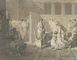 Deciding Gallery: Study for The Lictors Bringing Brutus the Bodies of his Sons, 1787