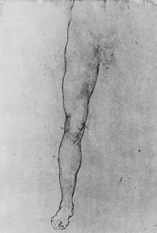Study of the Lower Half of a nude man facing to the front, c1480 (1945). Artist: Leonardo da Vinci