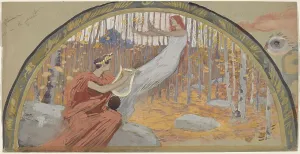 Pearce Charles Sprague Prints: Study for a Lunette, 1890/1897. Creator: Charles Sprague Pearce