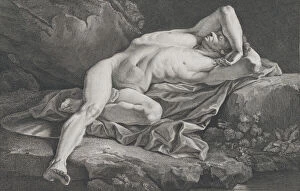 Study of Male Nude, 1762. Creator: Simon Charles Miger