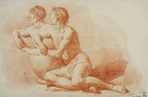 Velde Adriaen Van De Prints: Study of a Male Nude Seated on the Ground. Creator: Adriaen van de Velde