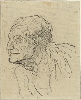 Feature Prints: Study of a Man. Creator: Honore Daumier