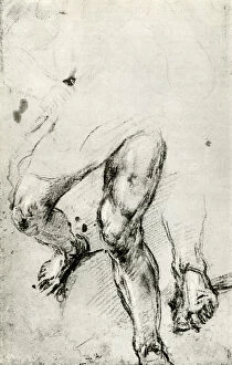 Tietze Collection: Study for the Martyrdom of St Lawrence in Venice, c1550, (1937). Artist: Titian