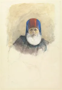 John Frederick Lewis Prints: Study for Mehmet Ali Pasha, c. 1844. Creator: John Frederick Lewis (British, 1805-1876)