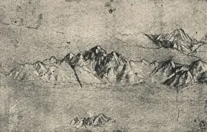 Study of Mountain Ranges, c1480 (1945). Artist: Leonardo da Vinci Study of Mountain Ranges, c1480 (1945). Artist: Leonardo da Vinci