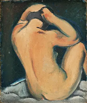 Carton Prints: Study of a Nude, 1930-1932. Creator: Mikulas Galanda