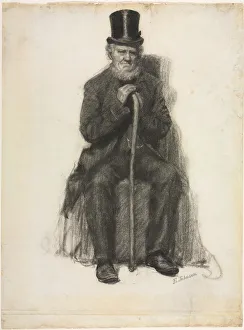 Late 19th Century Prints: Study of an Old Man (Possibly a Study for Portrait of Peter Folger), c. 1886. Creator
