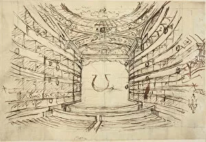 Study for Opera House, from Microcosm of London, c. 1808. Creator: Augustus Charles Pugin