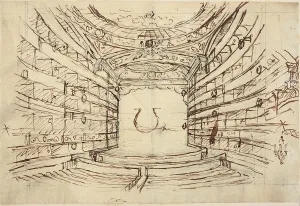 Auguste Pugin Prints: Study for Opera House, from Microcosm of London, c. 1808. Creator: Augustus Charles Pugin