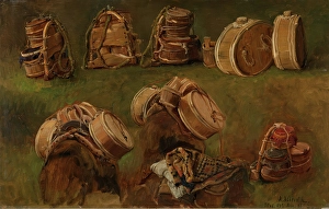 Case Prints: Study of Pack Saddles and Objects, 1883. Creator: Anders Monsen Askevold