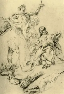 Study for a page in the Kaisersaal, 1751-1752, (1928). Artist: Giovanni Battista Tiepolo Study for a page in the Kaisersaal, 1751-1752, (1928). Artist: Giovanni Battista Tiepolo