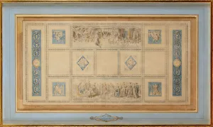 First French Empire Prints: Study for the Painted ceiling of the library in the Conservatory, 1812
