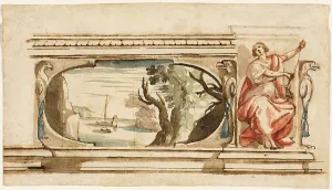 Frieze Prints: Study for a Painted Frieze, 1625/27. Creator: Flaminio Allegrini