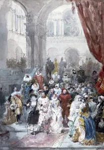 High Class Prints: Study for a Painting of a Costume Ball Given by the Princess of Sagan