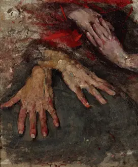 Study of Two Pairs of Hands, between 1886-1890. Creator: Olga Boznanska