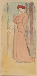 Pearce Charles Sprague Prints: Study for a Panel, 1890/1897. Creator: Charles Sprague Pearce