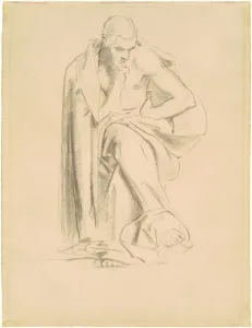 Charcoal Prints: Study for Philosophy, 1922-1925. Creator: John Singer Sargent