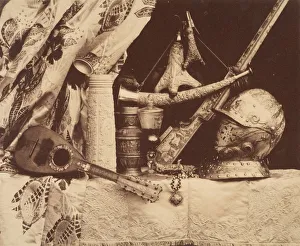 Mandolin Prints: Study for a Picture, 1856. Creator: Thomas George Mackinlay