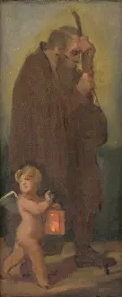 Pilgrimage Prints: Study of Pilgrims with a Guardian angel - Ahasver