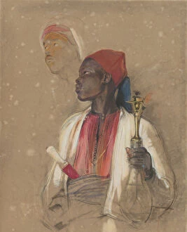 Huqqa Pipe Collection: Study for The Pipe Bearer, 1841-51. Creator: John Frederick Lewis