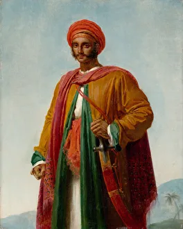 Girodet De Roucy Trioson Gallery: Study for Portrait of an Indian, ca. 1807. Creator: Girodet de Roucy-Trioson