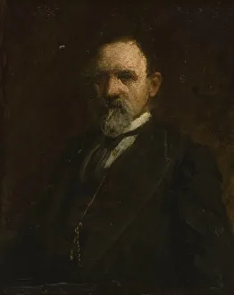 Oil On Paperboard Prints: Study for Portrait of Joshua Ballinger Lippincott, 1892