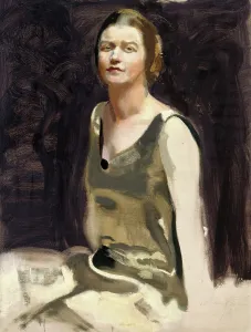 Faven Antti Prints: Study for a Portrait of a Lady (Mrs. Edith von Bonsdorff), 1922. Creator: Antti Faven