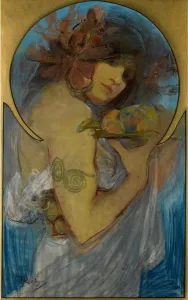 Mucha Gallery: Study For A Poster Fruit. Artist: Mucha, Alfons Marie (1860-1939)