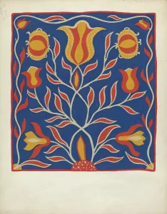 Study for Proposed Portfolio Decorated Chests of Rural Pennsylvania, 1941. Creator: Unknown