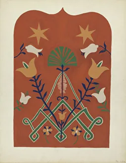 Study for Proposed Portfolio Decorated Chests of Rural Pennsylvania, 1941. Creator: Unknown