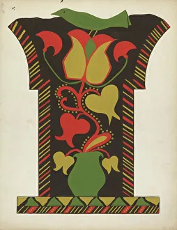 Study for Proposed Portfolio Decorated Chests of Rural Pennsylvania, 1941. Creator: Unknown