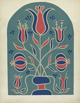 Study for Proposed Portfolio Decorated Chests of Rural Pennsylvania, 1941. Creator: Unknown