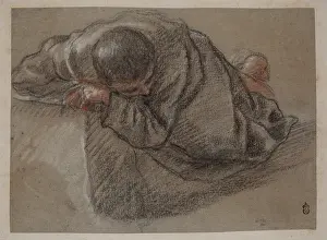 Verona Prints: Study of a Prostrate Monk, c1612. Creator: Fra Semplice da Verona