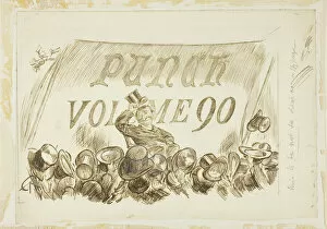 Cheering Gallery: Study for Punch, Volume 90, 1886. Creator: Charles Samuel Keene