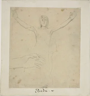 Delaunay Jules Elie Prints: Study for Resurrection, c. 1855. Creator: Jules Elie Delaunay