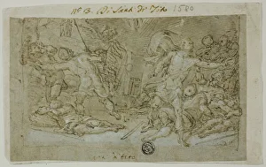 Resurrected Prints: Study for the Resurrection, c.1574. Creator: Santi di Tito