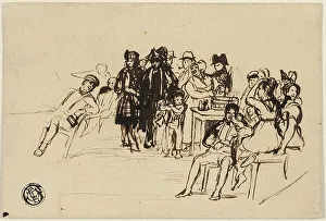 Sir David Wilkie Prints: Study for Right Group, c.1820. Creator: David Wilkie