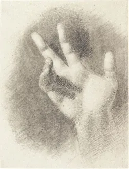 Haydon Benjamin Prints: Study of a Right Hand [recto]. Creator: Benjamin Robert Haydon