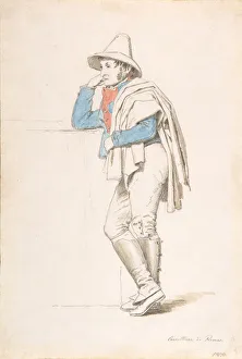 Coachman Gallery: Study of a Roman Coachman, early 19th century. Creator: Martinus Rørbye